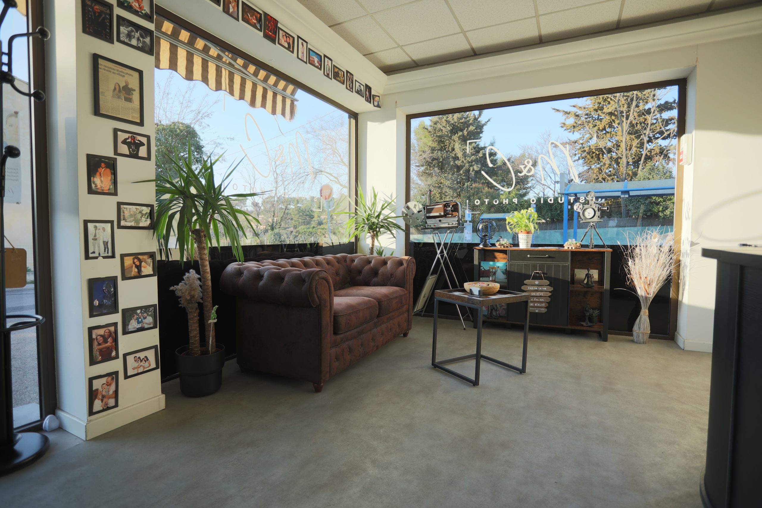 Studio avec éclairages